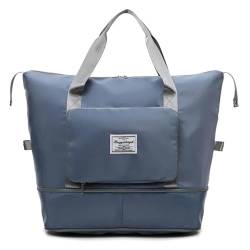 Reisetasche Faltbare Reisetasche for Frauen, wasserdichte Duffle-Einkaufstasche, große multifunktionale Taschen for Mädchen, weiblich, große Kapazität, Sportaufbewahrung Travel Bag (Color : A-1) von TYNXK