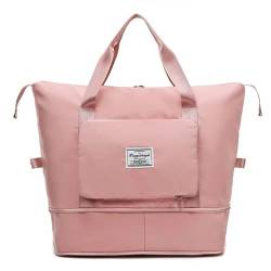 Reisetasche Faltbare Reisetasche for Frauen, wasserdichte Duffle-Einkaufstasche, große multifunktionale Taschen for Mädchen, weiblich, große Kapazität, Sportaufbewahrung Travel Bag (Color : A-6) von TYNXK