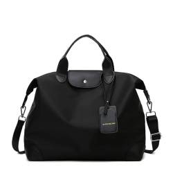 Reisetasche Große Frauen Tasche Reisetasche Organizer Sport Yoga Gym Tasche Outdoor Schulter Umhängetasche Wochenende Duffle Bag Weibliche Einkaufstasche Travel Bag (Color : Black travel Bag) von TYNXK