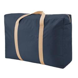 Reisetasche Große Kapazität, Faltbare Gepäcktasche, Unisex, verdickendes Oxford-Stoff, Reise-Seesäcke, robuste Umzugs-Aufbewahrungstasche Travel Duffel Bag (Color : XL Blue) von TYNXK