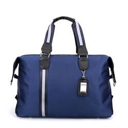 Reisetasche Große Kapazität Männer Reisetasche Frauen wasserdichte Nylon Hand Gepäck Tasche Multifunktions Reise Duffle Taschen Verpackung Würfel Travel Bag (Color : L Blue Travel Bag) von TYNXK