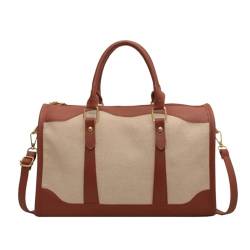 Reisetasche Große Kapazität Reisetaschen for Frauen Männer Sporttasche wasserdichte Wochenende Sac Voyage Weibliche Messenger Tasche Trocken Und Nass Travel Bag (Color : Brown) von TYNXK