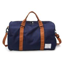 Reisetasche Reisetasche, große Kapazität, for Herren, Handgepäck, Reise-Seesäcke, Wochenendtaschen, Damen, multifunktionale Reisetaschen Travel Bag (Color : Deep Blue) von TYNXK
