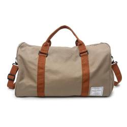 Reisetasche Reisetasche, große Kapazität, for Herren, Handgepäck, Reise-Seesäcke, Wochenendtaschen, Damen, multifunktionale Reisetaschen Travel Bag (Color : Khaki) von TYNXK