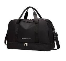 Reisetasche Taschen for Damen, große Handtasche, Nylon, Neue Gepäck-Crossbody-Aufbewahrung, Damen-Toilettenartikel-Organizer, Reisetaschen for Damen Travel Bag (Color : Black) von TYNXK
