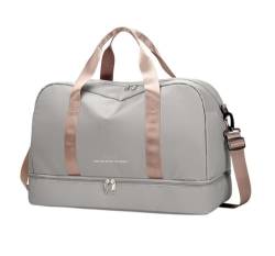 Reisetasche Taschen for Damen, große Handtasche, Nylon, Neue Gepäck-Crossbody-Aufbewahrung, Damen-Toilettenartikel-Organizer, Reisetaschen for Damen Travel Bag (Color : Grey) von TYNXK