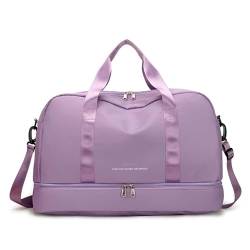 Reisetasche Taschen for Frauen Handtasche Nylon Neue Gepäck Taschen for Frauen Umhängetasche Männer Reisetasche Casual Damen Schulter Tasche Travel Bag (Color : Purple) von TYNXK