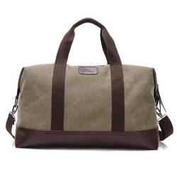 Reisetasche Vintage Canvas-Taschen for Herren, Reise-Handgepäck, Wochenend-Übernachtungstaschen, große Outdoor-Aufbewahrungstasche, große Reisetasche Travel Bag (Color : Green) von TYNXK