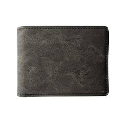 TYNXK Brieftasche Männer Brieftaschen kleines Geld Geldbörsen Brieftaschen Top Männer dünne Brieftasche mit Münzbeutel Brieftasche Portemonnaie (Color : Black Wallet) von TYNXK