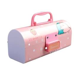 TYNXK Stifte Box Creative Password Pencil Case Große Kapazität Student Pen Case Multifunktions-Briefpapier Rosa Schulbedarf Stifte MäPpchen (Color : E) von TYNXK