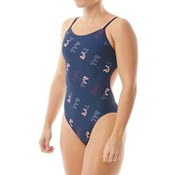 TYR Damen Cascading Cutoutfit Einteiliger Badeanzug, rot/weiß/blau, 30 von TYR