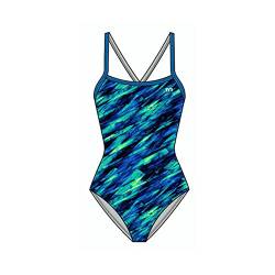 TYR Damen VITRIC TRINITYFIT Badeanzug, blau/grün, 40 von TYR