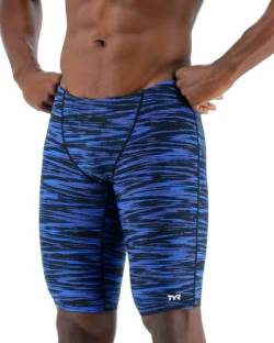 TYR Herren Durafast Elite Athletic Jammer Badeanzug Badehose, Blue Fizzy, 30 von TYR