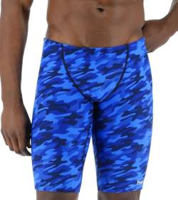 TYR Herren Durafast Elite Athletic Jammer Badeanzug Badehose, blau Camouflage, 36 von TYR