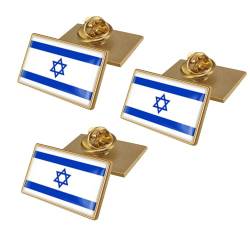 Israel Flagge Brosche Pins - Israelische Flagge Button Revers Pins, Metal Israel Flagge Broschennadeln, Brooch Pins Bulk Für Männer Frauen Clothing Bags Hemd Rucksack (6PCS, Style B) von TZCIN