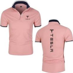 Unisex Casual T-Shirt TE_s_LA Service Kurzarm T-Shirts Golf Poloshirt Polo T-Shirts,L,Pink von TZUFA