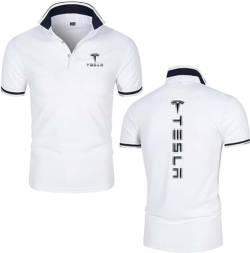 Unisex Casual T-Shirt TE_s_LA Service Kurzarm T-Shirts Golf Poloshirt Polo T-Shirts,L,White von TZUFA