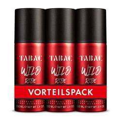 Tabac® Wild Ride | Vorteilspack: Deodorant Spray - aufregend - aromatisch - frisch - weckt Abenteuerlust | 3x 150ml von Tabac Original