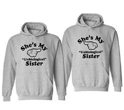 Best Friend Pullover für Zwei Mädchen Baumwolle BFF Pulli Hoodie Damen Schwarz Weiß Sister Pulli Dünn 1 Stück von Tabiekacl