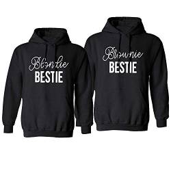 Tabiekacl Best Friend Hoodie BFF Pullover Sweatshirt für Mädchen Schwarz Weiß Blondie Brownie Pulli 1 Stück, Schwarz-Blondie, M von Tabiekacl