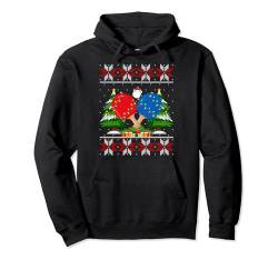 Tischtennis Weihnachtsbaum Lichter Hässliche Pullover Santa Xmas Pullover Hoodie von Table Tennis Ugly Christmas Tree Gifts Tee