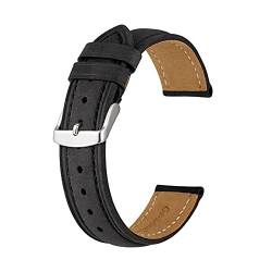 Tactfulw 14mm -24mm Uhrenarmband, Retro- Lederband Ersatz-Armband für Männer Frauen poliert Buckle, 23mm von Tactfulw