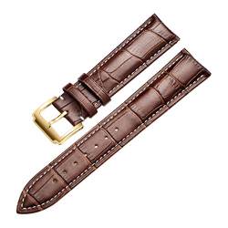 Uhrenarmband Kalb echtes Leder-Uhrenarmband 18mm-24mm Uhrenarmband-Zubehör Armband,15mm von Tactfulw