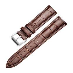 Uhrenarmband Kalb echtes Leder-Uhrenarmband 18mm-24mm Uhrenarmband-Zubehör Armband,17mm von Tactfulw