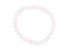 Taddart Minerals – Rosa Armband aus dem natürlichen Edelstein Rosenquarz mit 6 mm Kugeln auf elastischem Nylonfaden aufgezogen - handgefertigt von Taddart Minerals