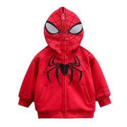 Taenzoess Jungen Fashion Bekleidung Modische Kapuzenpullover Sweatshirts Kinder Hoodies Gifts for Kids Zipper Sweater Tracksuit Coat (DE/NL/SE/PL, Alter, 6 Jahre, 7 Jahre, Regular, B Red) von Taenzoess