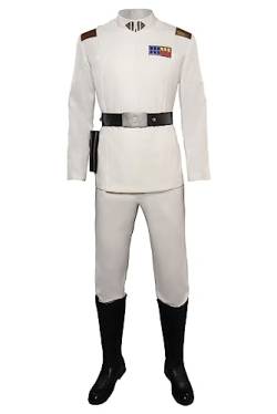 Taeyue Grand Admiral Thrawn Kostüm Imperialer Offizier Uniform Weißer Anzug für Halloween Cosplay Outfits für Erwachsene Männer, XXL von Taeyue