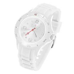 Taffstyle Armbanduhr Silikon Analog Quarz Uhr Farbige Sport Sportuhr Damen Herren Kinder Unisex 43mm Weiß von Taffstyle