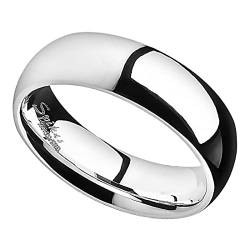 Taffstyle Band Ring Edelstahl Herrenring Damenring Partnerring Trauring Verlobungsring Damen Herren Silber Größe 60 (19.1) Breit 5mm von Taffstyle