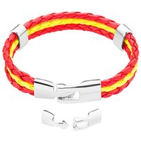 Taffstyle Freundschaftsarmband Damen Herren Armband geflochten Fahne Fanartikel Land Spanien 21cm von Taffstyle