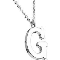 Taffstyle Kette mit Anhänger Damen Halskette Kette Buchstabe Anhänger Silber Schlicht Dezent G, Silberkette Modern Letter Alphabet Motiv Geschenke Frauen Geburtstag von Taffstyle