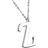 Taffstyle Kette mit Anhänger Damen Halskette Kette Buchstabe Anhänger Silber Schlicht Dezent Z, Silberkette Modern Letter Alphabet Motiv Geschenke Frauen Geburtstag von Taffstyle