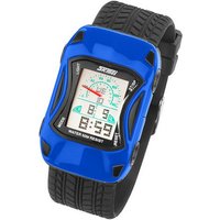 Taffstyle Quarzuhr Kinder Armbanduhr Silikon Auto Digital Alarm Uhr, Jungen Quartz Stoppuhr Sportuhr Kinderuhr Farbige Lernuhr Silikonuhr von Taffstyle