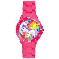 Taffstyle Quarzuhr Kinder Armbanduhr Silikon Einhorn Analog Uhr Bunt, Mädchen Sportuhr Bunte Kinderuhr Lernuhr Regenbogen Silikonuhr von Taffstyle