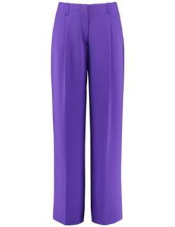 Taifun Damen Elegante Wide Leg Pants aus Stretch-Gewebe unifarben reguläre Länge Purple Ink 42 von Taifun