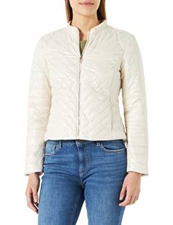 Taifun Damen Leichte Steppjacke für den Übergang Langarm unifarben Light Creme 46 von Taifun