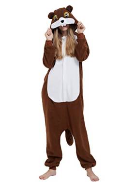 Pyjama Tier Cosplay Eichhörnchen Cartoonstil Animal Kigurumi Plüsch für Erwachsene Unisex von Taigood