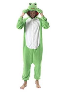 Pyjama Tier Cosplay Frosch Cartoonstil Animal Kigurumi Plüsch für Erwachsene Unisex von Taigood