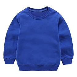 Taigood Kinder Pullover für Jungen Baumwolle Sweatshirt Langarm T Shirts Pullover Herbst Winter Alter 1-7 Jahre Blau 110cm/3-4Jahre von Taigood
