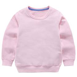 Taigood Kinder Pullover für Jungen Baumwolle Sweatshirt Langarm T Shirts Pullover Herbst Winter Alter 1-7 Jahre Rosa 100cm/2-3Jahre von Taigood