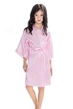 Taigood Mädchen Reine Farbe Bademäntel Satin Kimono Robe Seide Dressing Kleid Nachthemd Nachtwäsche von Taigood