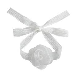 Tainrunse Dekoratives Spitzenblumen-Haarband für Hochzeiten, Handschmuck, Damen, Hochzeit, Braut, weiße Rosenverzierung, Band, verstellbare Schnürung, Braut, Weiß von Tainrunse