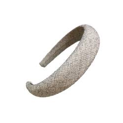 Tainrunse Erhöhtes Schwamm-Stirnband für Damen, Retro-Stil, einfarbig, gepunktet, breites Stirnband, erhöhter Schwamm, Haarreifen Zubehör, Weiss/opulenter Garten, 1 Count (Pack of 1) von Tainrunse