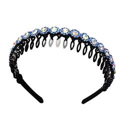 Tainrunse Haarspange Glänzende Strasssteine ​​Blumendekor Mädchen Stirnband Kopfbedeckung Zähne Kamm H von Tainrunse