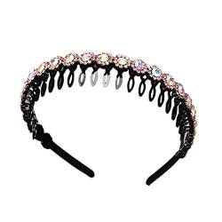 Tainrunse Haarspange Glänzende Strasssteine ​​Blumendekor Mädchen Stirnband Kopfbedeckung Zähne Kamm ich von Tainrunse
