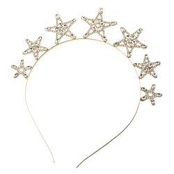 Tainrunse Kopfband Haarfester, rutschfester, leichter Kopfband für den Abschlussball Golden von Tainrunse